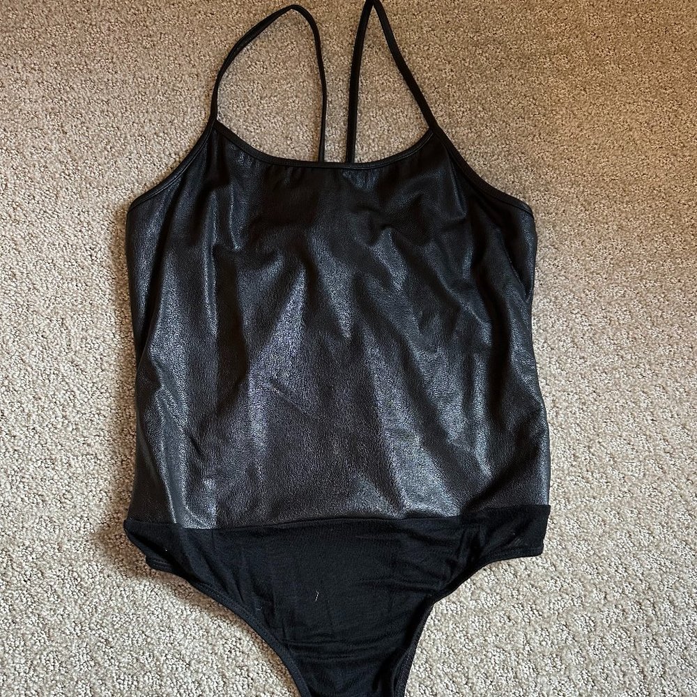 Lulu's pleather bodysuit